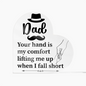 Gift for Dad (from Daughter) – “Your Hand Is My Comfort” Heart Acrylic Block