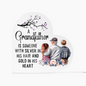 Gift for Grandpa – “Silver in His Hair, Gold in His Heart” Heart Acrylic Block
