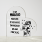 Gift for Husband – “Your Love Is the Canvas of My Dreams” Heart‑Shaped Acrylic Block