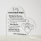 Gift for Wife – “Meeting You Was Fate” Heart‑Shaped Acrylic Block