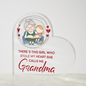 Gift for Grandma (from Granddaughter) – “She Calls Me Grandma” Heart‑Shaped Acrylic Block