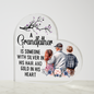 Gift for Grandpa – “Silver in His Hair, Gold in His Heart” Heart Acrylic Block