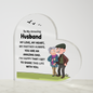 Gift for Husband – “My Love, My Heart, My Partner Always” Heart Acrylic Block
