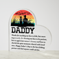 Gift for Dad (from Son) – “Thanks for Teaching Me How to Fish” Heart Acrylic Block