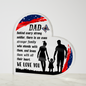 Gift for Dad – “Behind Every Strong Soldier” Heart Acrylic Block