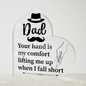 Gift for Dad (from Daughter) – “Your Hand Is My Comfort” Heart Acrylic Block