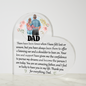 Gift for Dad (from Daughter) – “Thank You for Everything” Heart Acrylic Block
