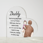 Gift for Dad (from Daughter) – “You're My Playmate and My Friend” Heart‑Shaped Acrylic Block