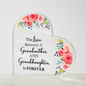 Gift for Grandma (from Granddaughter) – “The Love Between a Grandmother and Granddaughter” Heart Acrylic Block