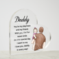 Gift for Dad (from Daughter) – “You're My Playmate and My Friend” Heart‑Shaped Acrylic Block