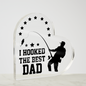 Gift for Dad (from Son) – “I Hooked the Best Dad” Heart‑Shaped Acrylic Block