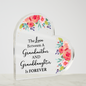 Gift for Grandma (from Granddaughter) – “The Love Between a Grandmother and Granddaughter” Heart Acrylic Block