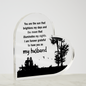 Gift for Husband – “You Are the Sun and the Moon” Heart Acrylic Block