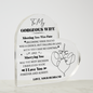 Gift for Wife – “Meeting You Was Fate” Heart‑Shaped Acrylic Block