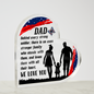 Gift for Dad – “Behind Every Strong Soldier” Heart Acrylic Block