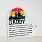 Gift for Dad (from Son) – “Thanks for Teaching Me How to Fish” Heart Acrylic Block
