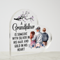 Gift for Grandpa – “Silver in His Hair, Gold in His Heart” Heart Acrylic Block