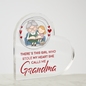 Gift for Grandma (from Granddaughter) – “She Calls Me Grandma” Heart‑Shaped Acrylic Block