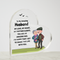 Gift for Husband – “My Love, My Heart, My Partner Always” Heart Acrylic Block