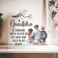 Gift for Grandpa – “Silver in His Hair, Gold in His Heart” Heart Acrylic Block