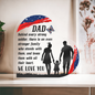 Gift for Dad – “Behind Every Strong Soldier” Heart Acrylic Block