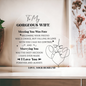 Gift for Wife – “Meeting You Was Fate” Heart‑Shaped Acrylic Block