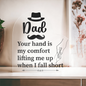 Gift for Dad (from Daughter) – “Your Hand Is My Comfort” Heart Acrylic Block