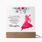 Gift for Daughter – “Cheering You On” Square Acrylic Plaque