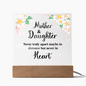 Gift for Daughter (from Mom) – “Never Apart, Always Connected” Square Acrylic Plaque
