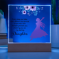 Gift for Daughter – “Cheering You On” Square Acrylic Plaque