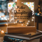 Gift for Daughter (from Mom) – “Never Apart, Always Connected” Square Acrylic Plaque