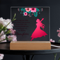 Gift for Daughter – “Cheering You On” Square Acrylic Plaque