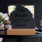 Gift for Daughter (from Mom) – “Never Apart, Always Connected” Square Acrylic Plaque