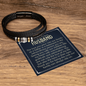 Gift for Husband – “The Rock of Our Family” Love You Forever Men's Bracelet