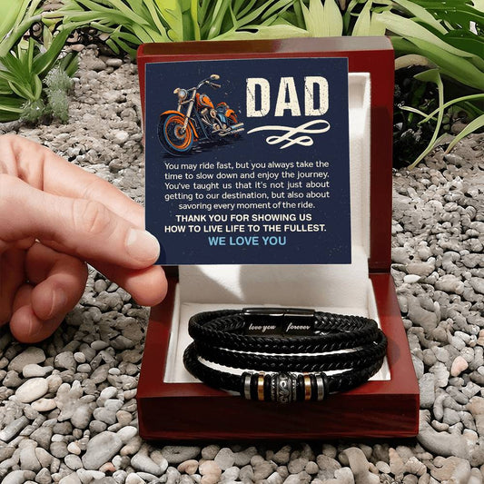 To Dad – “Live Life to the Fullest” Love You Forever Bracelet From Children