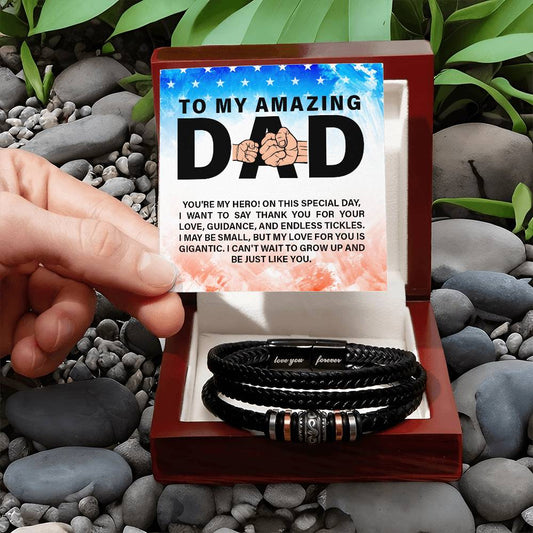 To My Dad – “You’re My Hero” Love You Forever Bracelet