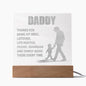Gift for Dad – “Daddy, Thanks for Being My Hero” Engraved Acrylic Plaque