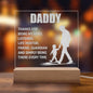 Gift for Dad – “Daddy, Thanks for Being My Hero” Engraved Acrylic Plaque