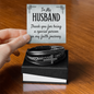 Gift for Husband – “Thank You for Being a Special Part of My Faith Journey” Men's Cross Bracelet