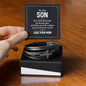 Gift for Son (from Mom)– “Your Smile Illuminates My Darkest Days” Men's Cross Bracelet