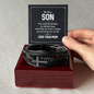 Gift for Son (from Mom)– “Your Smile Illuminates My Darkest Days” Men's Cross Bracelet