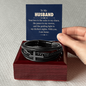 Gift for Husband – “Your Love Is the Calm to My Chaos” Men's Cross Bracelet