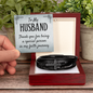 Gift for Husband – “Thank You for Being a Special Part of My Faith Journey” Men's Cross Bracelet