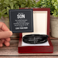 Gift for Son (from Mom)– “Your Smile Illuminates My Darkest Days” Men's Cross Bracelet