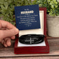 Gift for Husband – “Your Love Is the Calm to My Chaos” Men's Cross Bracelet