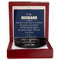 Gift for Husband – “Your Love Is the Calm to My Chaos” Men's Cross Bracelet