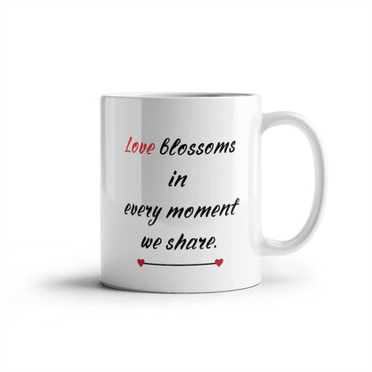 *Love blossoms in every moment we share "couple of men". Mug, Boyfriend Valentines Day Gift for Him, Funny Gift for Him, Husband Anniversary Gift