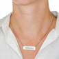 Gift for Daughter (from Mom) – “I Will Love, Protect & Support You Forever” Horizontal Bar Necklace