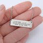 Gift for Daughter (from Mom) – “I Will Love, Protect & Support You Forever” Horizontal Bar Necklace