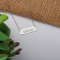 Gift for Daughter (from Mom) – “I Will Love, Protect & Support You Forever” Horizontal Bar Necklace